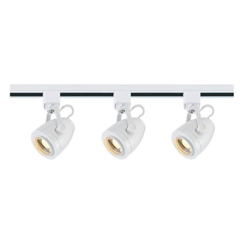 Main product image of Track Lighting Kit 12 Watt LED 3000K 4 foot Track 36 degree Pinch back shape White finish