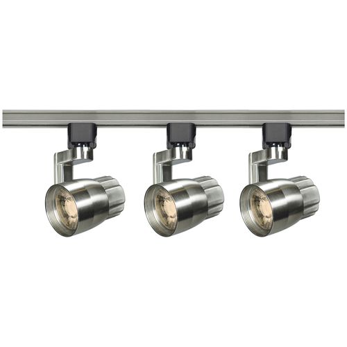 Main product image of Track Lighting Kit 12 Watt LED 3000K 4 foot Track 36 degree Round shape w/ angle arm Brushed Nickel finish