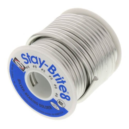 Main product image of Stay Bright #8 Lead Free Silver Bearing Solder, 1/8" x 1 lb. Spool (94% Tin - 6% Silver)