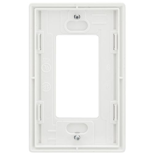 Main product image of Claro 1 Gang Wall Plate for Decorator/Rocker Switches, Satin (Brilliant White)