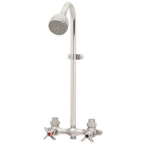 Main product image of Commander Exposed Outdoor Shower w/ Cross Handles (Polished Chrome)