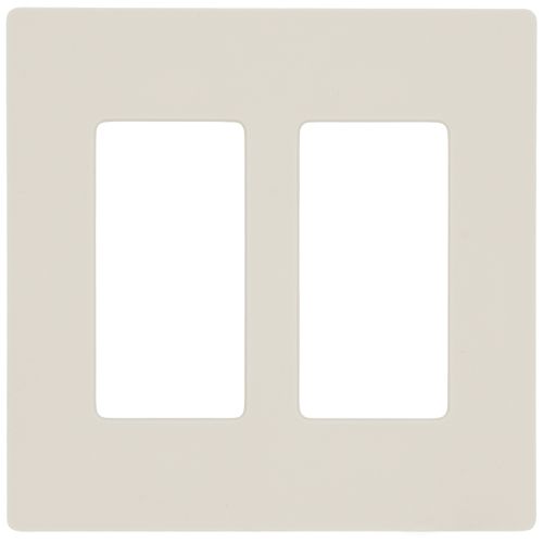 Main product image of Claro 2 Gang Wall Plate for Decorator/Rocker Switches, Satin (Biscuit)
