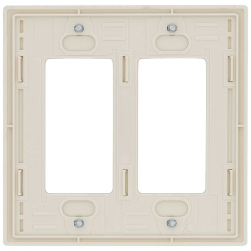 Main product image of Claro 2 Gang Wall Plate for Decorator/Rocker Switches, Satin (Biscuit)