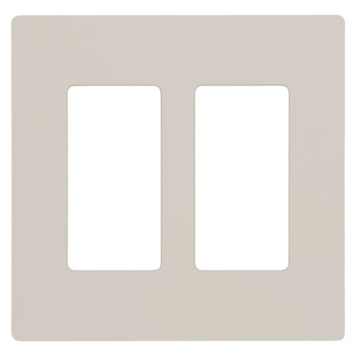 Main product image of Claro 2 Gang Wall Plate for Decorator/Rocker Switches, Satin (Pumice)