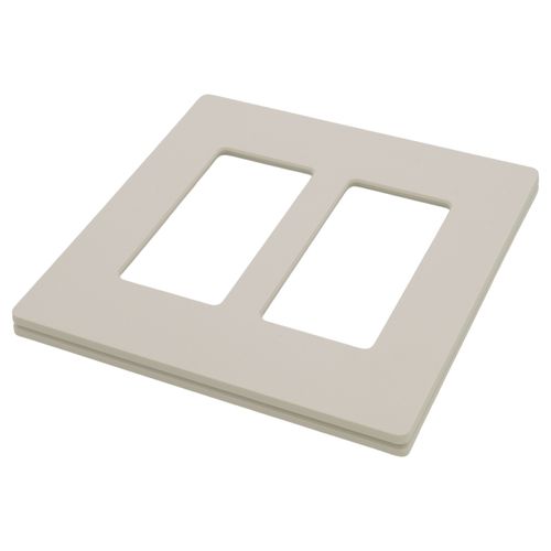 Main product image of Claro 2 Gang Wall Plate for Decorator/Rocker Switches, Satin (Pumice)