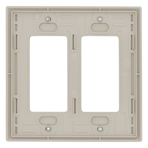 Main product image of Claro 2 Gang Wall Plate for Decorator/Rocker Switches, Satin (Pumice)