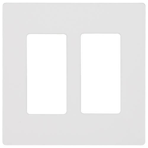 Main product image of Claro 2 Gang Wall Plate for Decorator/Rocker Switches, Satin (Snow)