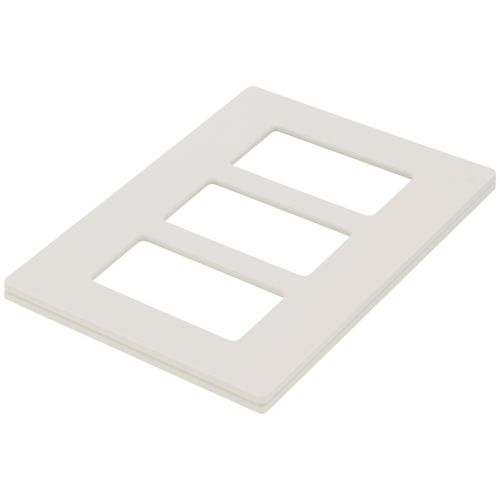 Main product image of Claro 3 Gang Wall Plate for Decorator/Rocker Switches, Satin (Biscuit)