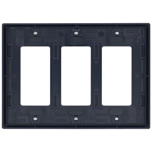 Main product image of Claro 3 Gang Wall Plate for Decorator/Rocker Switches, Satin (Deep Sea)