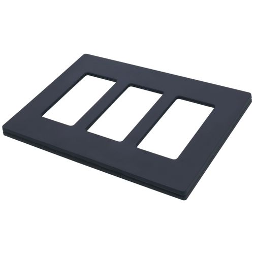 Main product image of Claro 3 Gang Wall Plate for Decorator/Rocker Switches, Satin (Deep Sea)