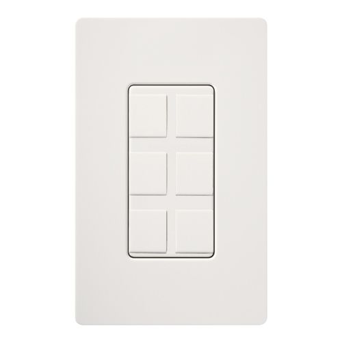 Main product image of Claro 6-Port Frame, Field Customizable, Fits Decorator-Style Wall Plates, SC-6PF-SW, Snow