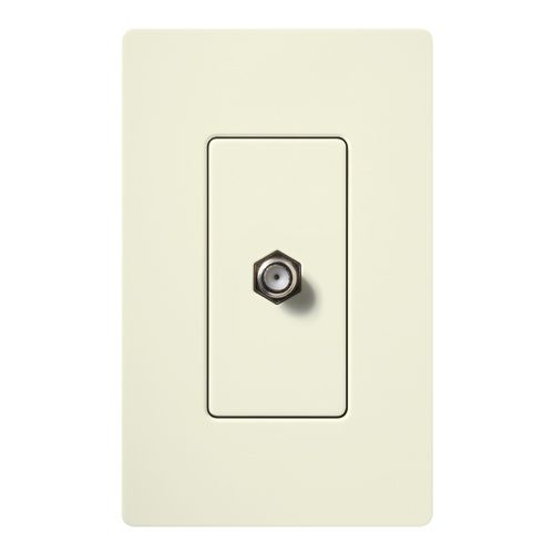 Main product image of Claro Coaxial Cable Jack, Fits Decorator-Style Wall Plates, SC-CJ-BI, Biscuit