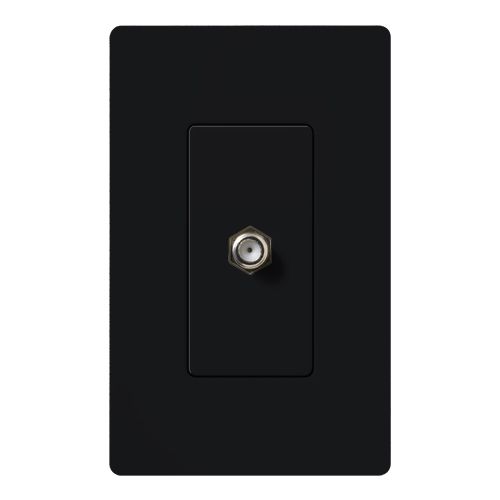 Main product image of Claro Coaxial Cable Jack, Fits Decorator-Style Wall Plates, SC-CJ-MN, Midnight