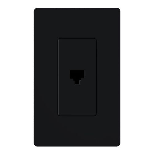 Main product image of Claro Telephone Jack, Fits Decorator-Style Wall Plates, SC-PJ-MN, Midnight
