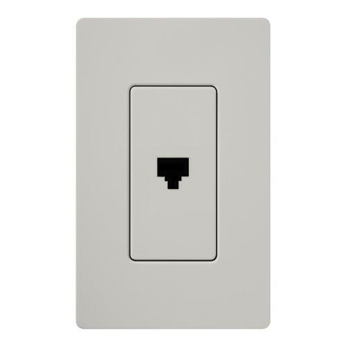 Main product image of Claro Telephone Jack, Fits Decorator-Style Wall Plates, SC-PJ-PD, Palladium