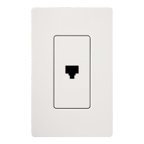 Main product image of Claro Telephone Jack, Fits Decorator-Style Wall Plates, SC-PJ-SW, Snow