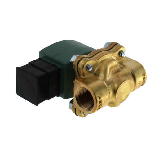 Main product image of 1/2" Normally Closed General Service Solenoid Valve, NPT, 0/150# DIFF, w/ DIN Connector (24VDC)