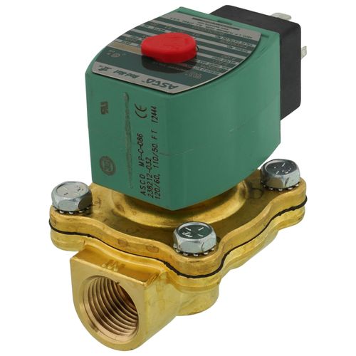 Main product image of 1/2" Normally Closed General Service Solenoid Valve, NPT, 5# DIFF, w/ DIN Connector (120 V)