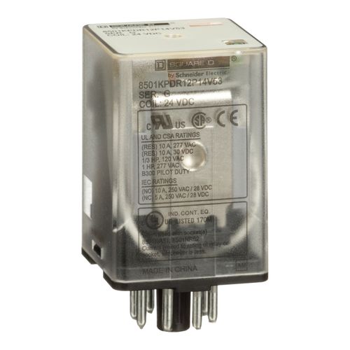 Main product image of Relay, Harmony 8501K, DPDT, 2NO/2NC, 10A, LED, 8501KPDR12P14V53