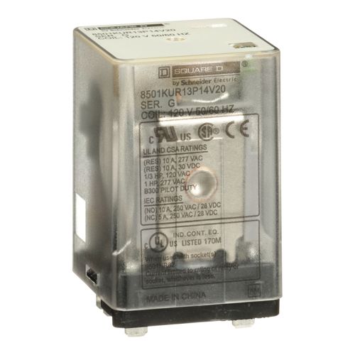 Main product image of Relay, Harmony 8501K, 3PDT, 3NO/3NC, 10A, LED, 8501KUR13P14V20