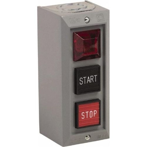 Main product image of Push-Button Control Station, Momentary, NO/NC, Start & Stop 3 Pushbutton Operators, Projecting Operator, 1 NEMA Rating, 9001BG308