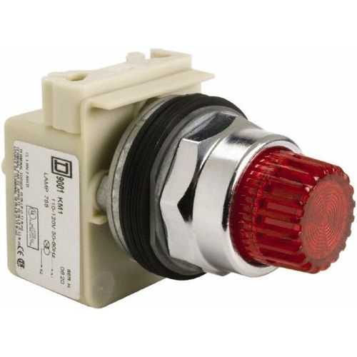 Main product image of Push-Button Switch, 1.18" Mounting Hole Dia, Momentary, 600V, Illuminated, 9001K2L1R