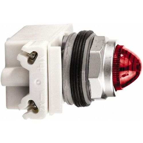 Main product image of 120 V Red Lens LED Pilot Light Round Lens, Screw Clamp, 9001KP38LRR9