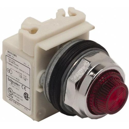 Main product image of 480 VAC Red Lens Indicating Light, Screw Clamp, 9001KP5R31