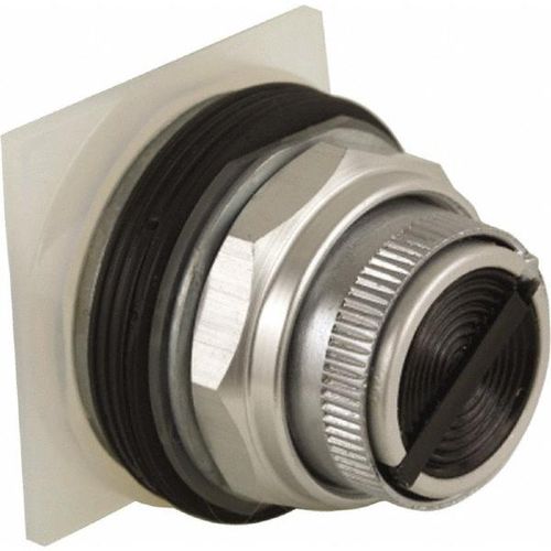 Main product image of Push-Button Switch, 30 mm Mounting Hole Dia, Maintained & Momentary, Round, Black Pushbutton, Nonilluminated, Maintained, Momentary, 9001KQ14B