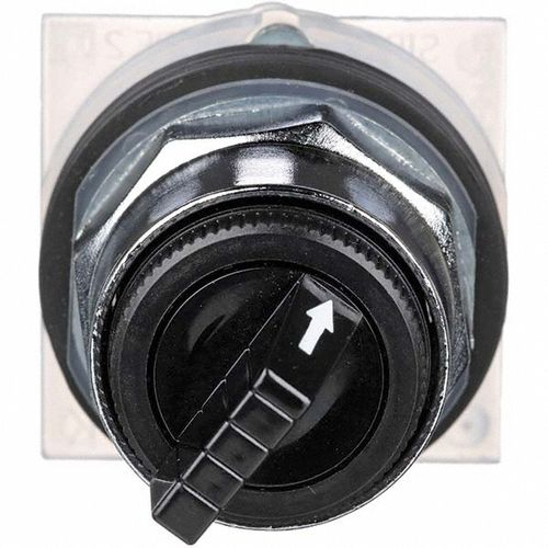 Main product image of Selector Switch, 2 Positions, Maintained (MA), 600V, Black Knob & Push Button, 9001KS11B