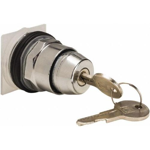 Main product image of Selector Switch, 2 Positions, Momentary (MO), 600V, Black Knob & Push Button, 9001KS34K1