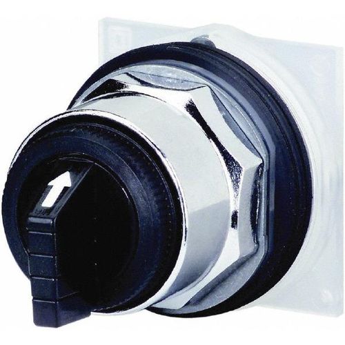 Main product image of Selector Switch, 3 Positions, Maintained (MA), 600V, Black Knob & Push Button, 9001KS43B