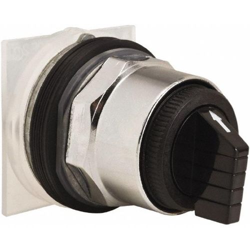 Main product image of Selector Switch, 3 Positions, Maintained (MA), 600V, Black Knob & Push Button, 9001KS46B