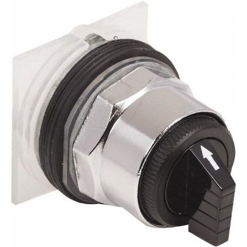 Main product image of Selector Switch, 3 Positions, Maintained (MA), 600V, Black Knob & Push Button, 9001KS49B
