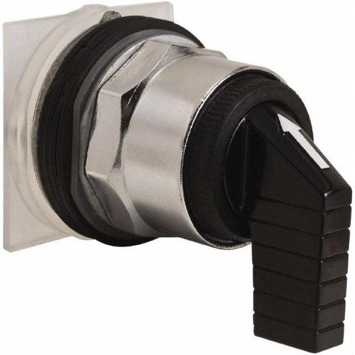 Main product image of Selector Switch, 3 Positions, Momentary (MO), 600V, Black Knob & Push Button, 9001KS52FB