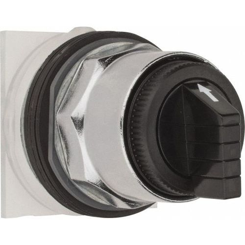 Main product image of Selector Switch, 3 Positions, Momentary (MO), 600V, Black Knob & Push Button, 9001KS62B