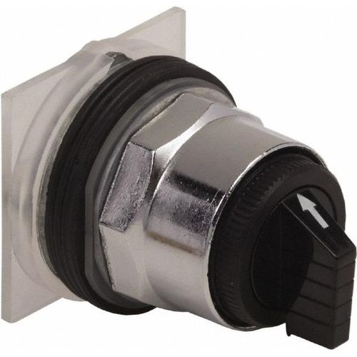 Main product image of Selector Switch, 3 Positions, Momentary (MO), 600V, Black Knob & Push Button, 9001KS73B