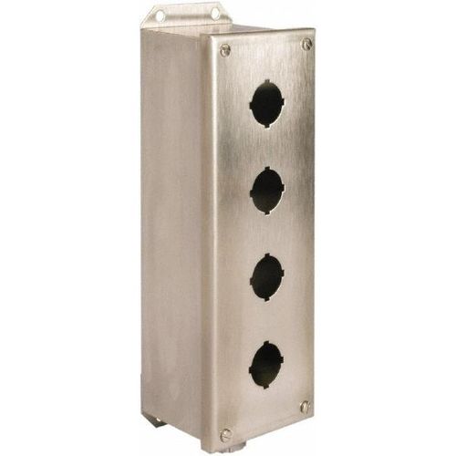 Main product image of 4 Hole, 30mm Hole Diameter, Stainless Steel Pushbutton Switch Enclosure, 9001KYSS4