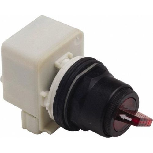 Main product image of Selector Switch, 2 Positions, Maintained (MA), Red Knob & Push Button, 9001SK11J1R
