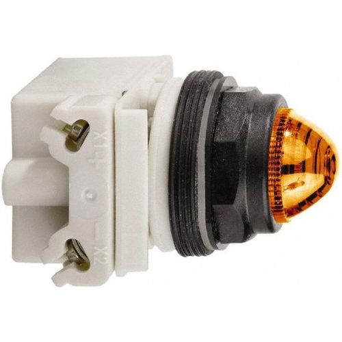Main product image of 120 VAC White Lens LED Pilot Light, Screw Clamp, 9001SKP38LYA9