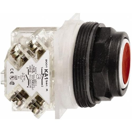 Main product image of Push-Button Switch, 30 mm Mounting Hole Dia, Momentary, NO, 600VAC, 9001SKR1UH5