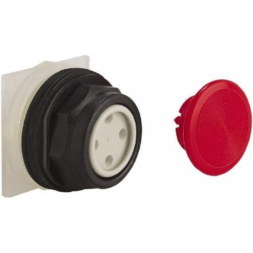 Main product image of Push-Button Switch, 30 mm Mounting Hole Dia, Momentary, Red Pushbutton, Momentary, 9001SKR4R