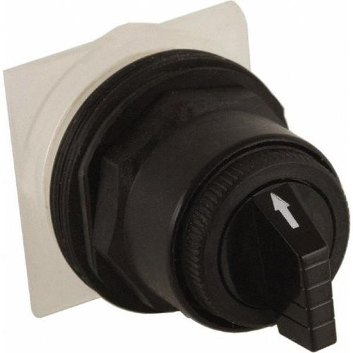 Main product image of Selector Switch, 3 Positions, Maintained (MA), Black Knob & Push Button, 9001SKS42B