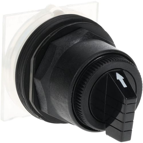 Main product image of Selector Switch, 3 Positions, Maintained (MA), Black Knob & Push Button, 9001SKS43B