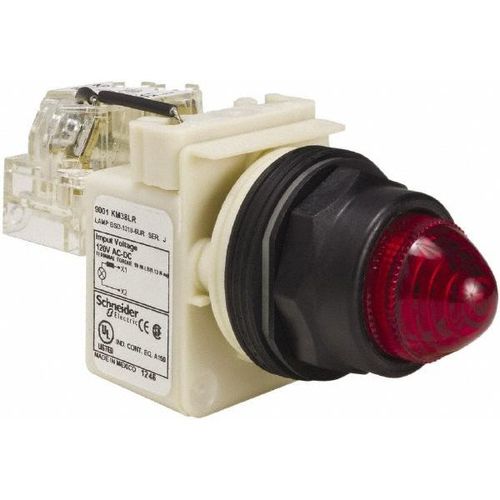 Main product image of 120 V Red Lens LED Press-to-Test Indicating Light, 9001SKT38LRR9
