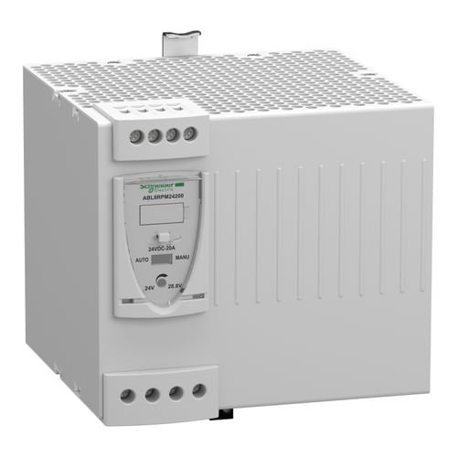Main product image of Regulated Power Supply, 24V Output, 20A, 2 Phase, ABL8RPM24200