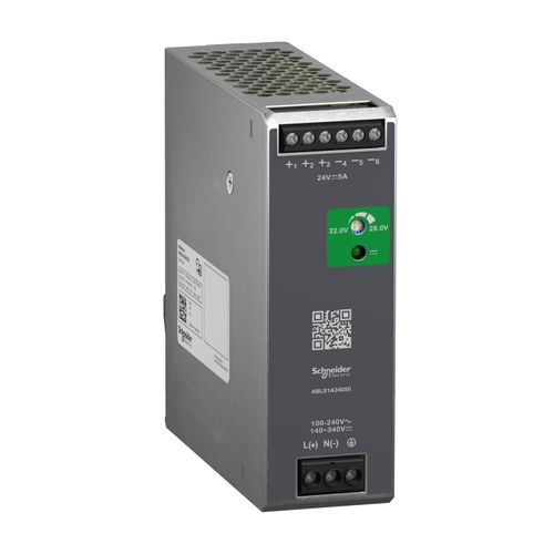 Main product image of Regulated Power Supply, 100 to 240 VAC, 24V Output, 5A, Single Phase, ABLS1A24050