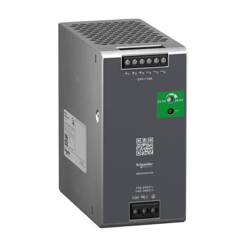 Main product image of Regulated Power Supply, 100 to 240 VAC, 24V Output, 10A, Single Phase, ABLS1A24100