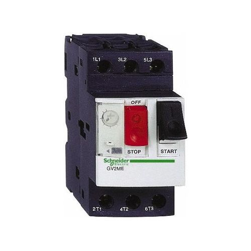 Main product image of 1 Amp, 690 VAC at 50/60 Hz, 3 Pole, Bolt On, Clip Motor Circuit Breaker, GV2ME05
