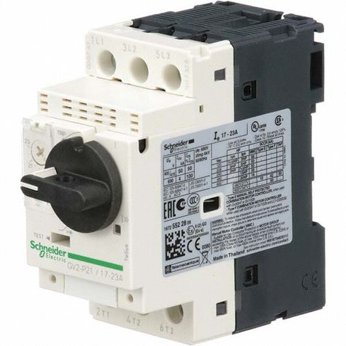 Main product image of 23 Amp, 690 VAC at 50/60 Hz, 3 Pole, Bolt On, Clip Motor Circuit Breaker, GV2P21